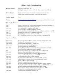 Dr. Taylor's Resume - Materials Science Institute - University of Oregon