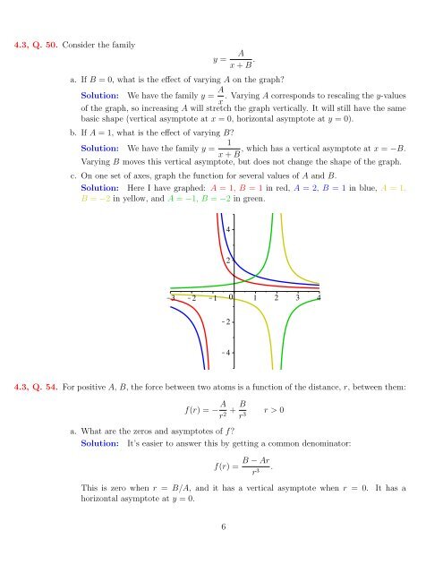 Math 1300 Written Homework #10 Solutions 4.2, Q. 24. Let y = at 2e ...