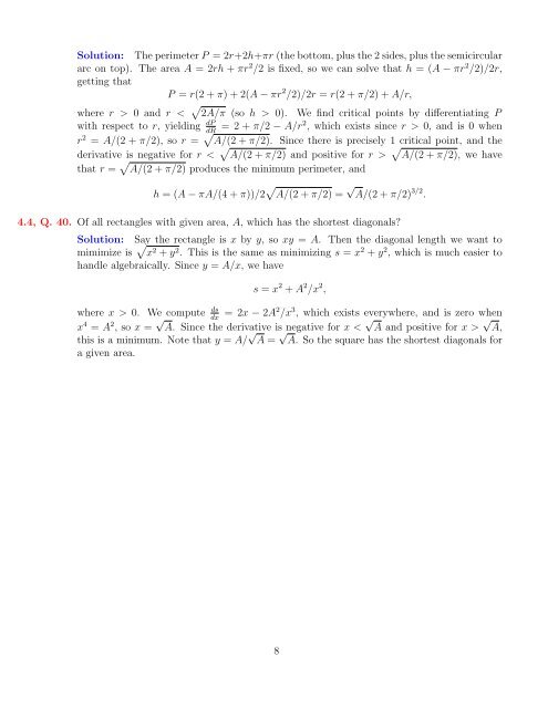 Math 1300 Written Homework #10 Solutions 4.2, Q. 24. Let y = at 2e ...