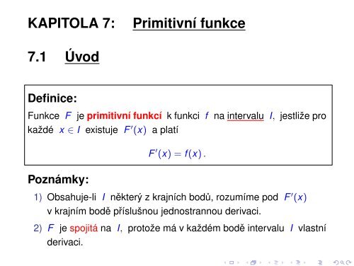 Matematika pro Kybernetiku Lecture Notes