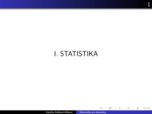 Matematika pro ekonomiku - Statistika, regresní analýza, náhodné ...