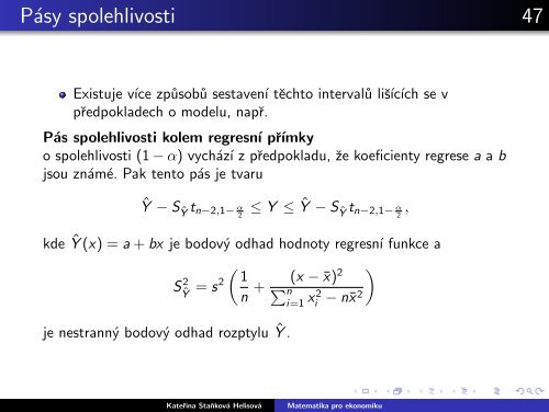 Matematika pro ekonomiku - Statistika, regresní analýza, náhodné ...