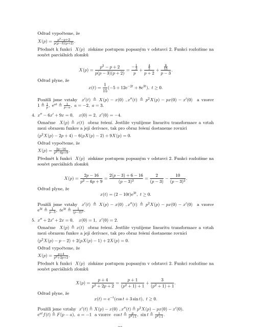 Laplaceova transformace. - Katedra matematiky FEL ČVUT