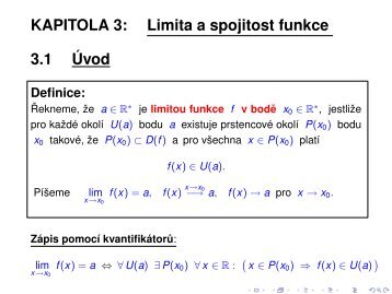 Matematika pro Kybernetiku Lecture Notes