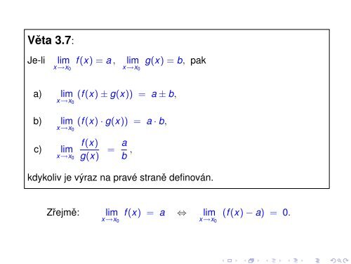 Matematika pro Kybernetiku Lecture Notes