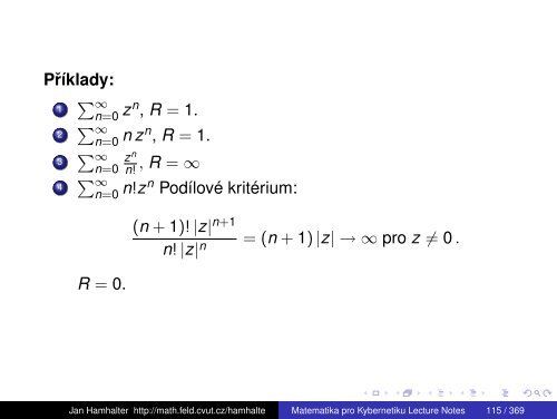 Lecture notes 2011 (slides), pdf.file - Katedra matematiky FEL ČVUT