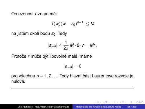 Lecture notes 2011 (slides), pdf.file - Katedra matematiky FEL ČVUT