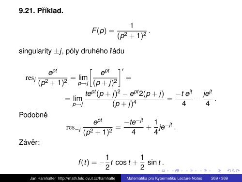 Lecture notes 2011 (slides), pdf.file - Katedra matematiky FEL ČVUT