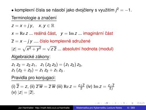 Lecture notes 2011 (slides), pdf.file - Katedra matematiky FEL ČVUT