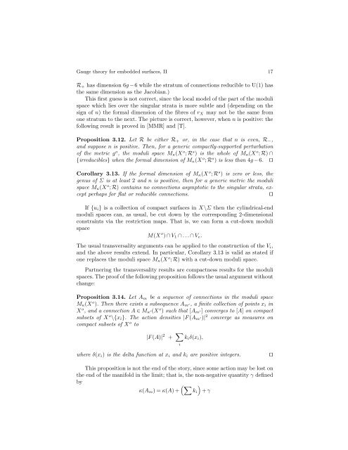 Gauge theory for embedded surfaces, II