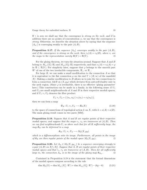 Gauge theory for embedded surfaces, II