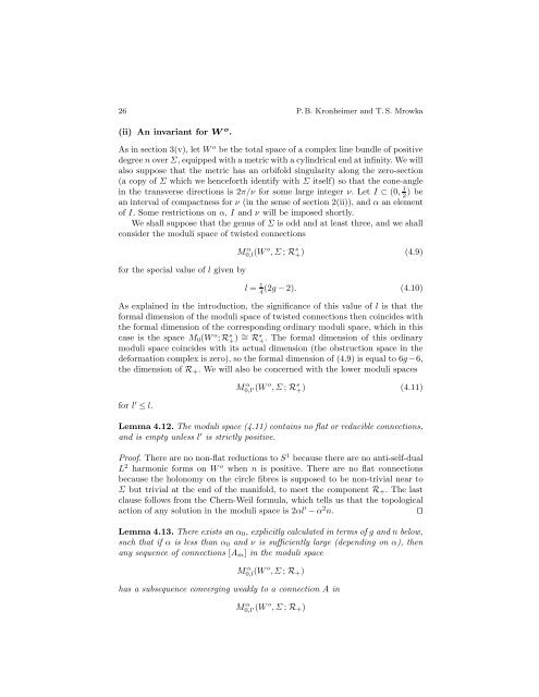 Gauge theory for embedded surfaces, II