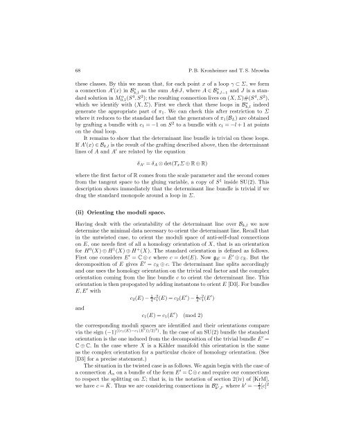 Gauge theory for embedded surfaces, II