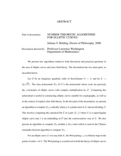 thesis in mathematics