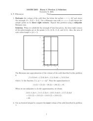 MATH 2203 @Exam 4 (Version 1) Solutions November 9, 2005 S. F. ...