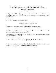 Stanford Mathematics PhD Qualifying Exam Algebra - Spring 2006 ...