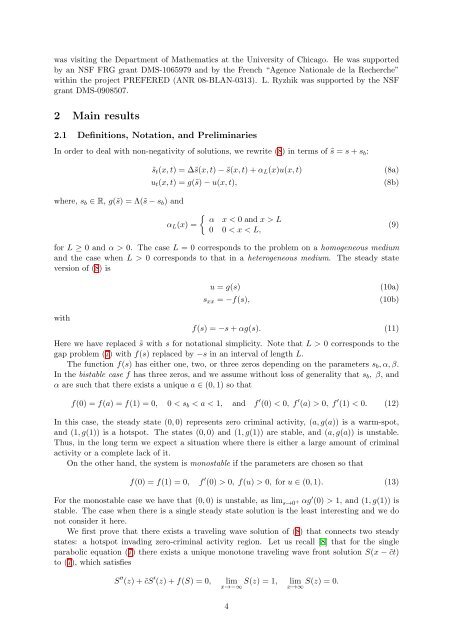 Traveling Wave Solutions in a Reaction-Diffusion Model for Criminal ...