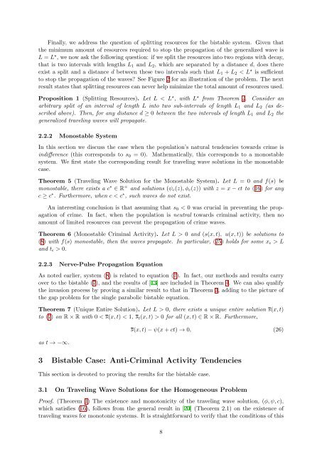 Traveling Wave Solutions in a Reaction-Diffusion Model for Criminal ...