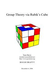 Group Theory via Rubik's Cube - Tom Davis