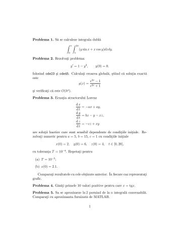 Subiecte MATLAB