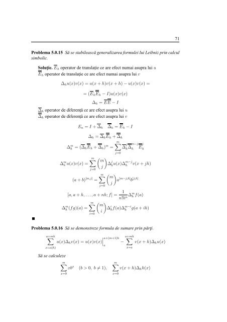 Culegere de probleme de Analiz˘a numeric˘a