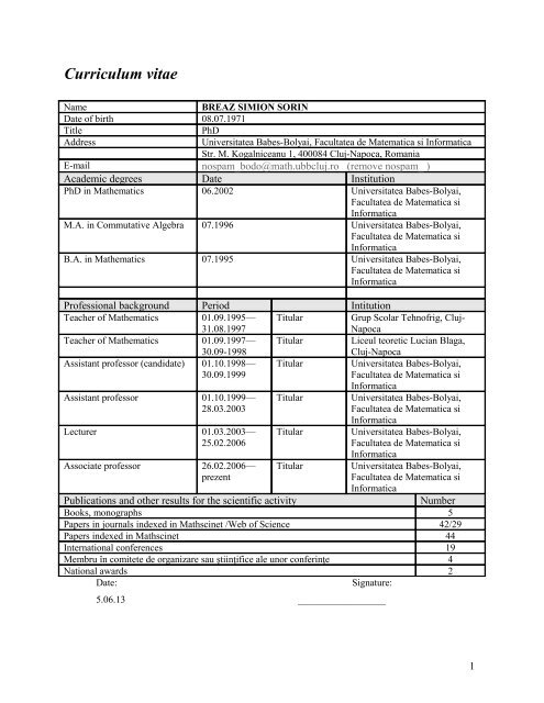 George simion cv