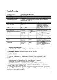 Curriculum Vitae, List of Publications