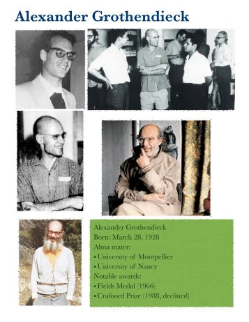 Alexander Grothendieck Poster