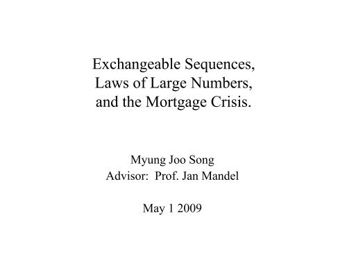 Exchangeable Sequences, Laws of Large Numbers, and the ...