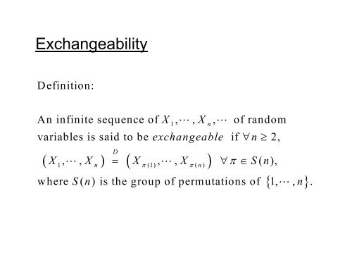 Exchangeable Sequences, Laws of Large Numbers, and the ...