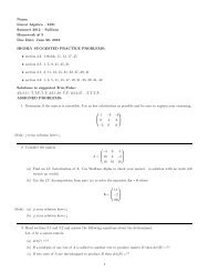 Name: Linear Algebra – 3191 Summer 2012 – Sullivan Homework ...