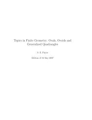 Topics in Finite Geometry: Ovals, Ovoids and Generalized ...