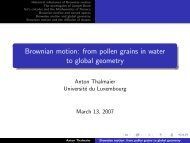 Brownian motion: from pollen grains in water to global geometry