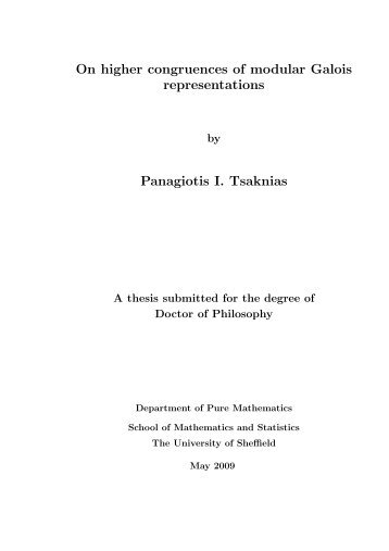 PhD Thesis - Mathematics Research Unit