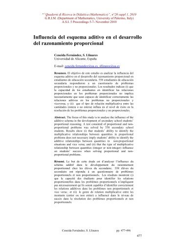 Quaderni di Ricerca in Didattica (Mathematics) - Dipartimento di ...