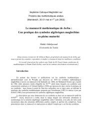 Le manuscrit mathématique de Jerba : Une pratique des symboles ...