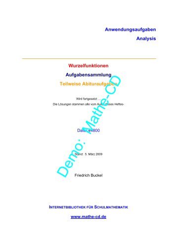 Demo: Mathe-CD - Internetbibliothek für Schulmathematik