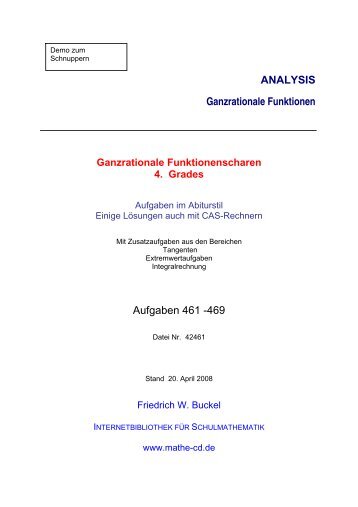 ANALYSIS Ganzrationale Funktionen - Internetbibliothek für ...