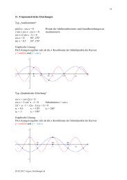 Trigonometrische Gleichungen