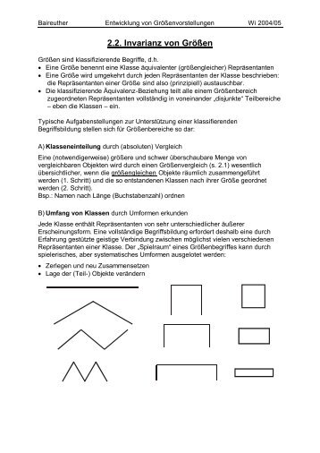 2.2. Invarianz von Größen - Mathematik