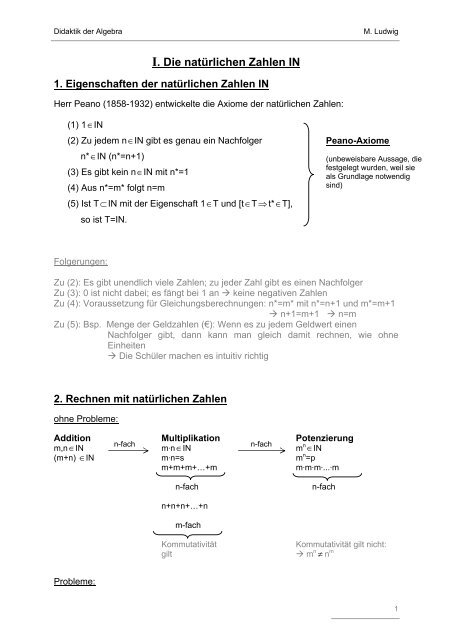 Kapitel 1 Mathematik