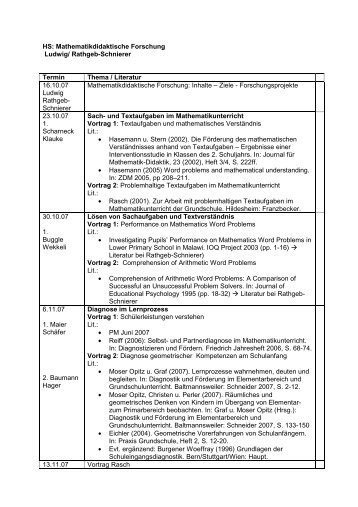 Version vom 25.10.2007 - Mathematik