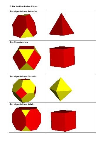 5. Die Archimedischen Körper Das abgeschnittene ... - Mathematik