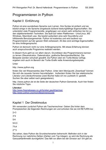 Python Programmieren Lernen Pdf Free
