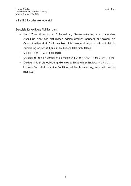 Vorlesung 2 - Mathematik