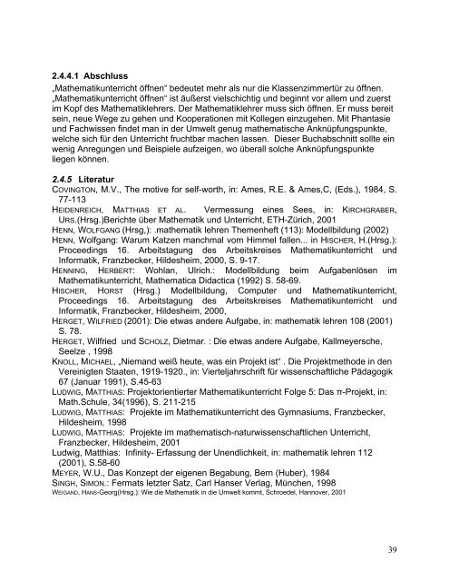 Dossier Teil 2 - Mathematik