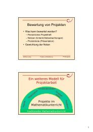 Bewertung von Projekten - Mathematik