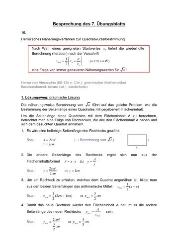 Übung 7 - Mathematik