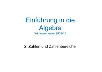 Algebra 2 Zahlen und Zahlenbereiche_pdf - Mathematik
