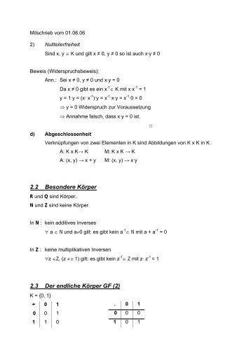 Mitschrift - Mathematik